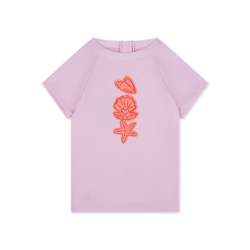 T-shirt de bain à manches courtes - Rose - Coastal Charm