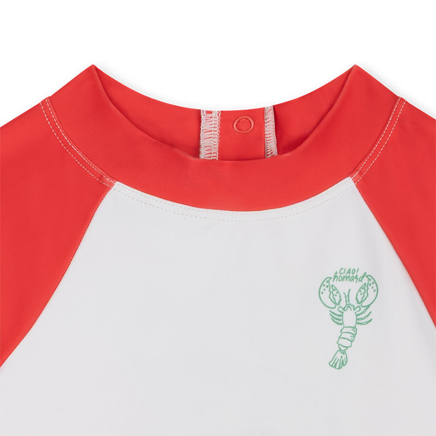 T-shirt de bain à manches courtes - Rouge - Catch Of The Day