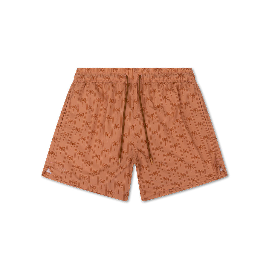 Shorts de bain - Marron - Palm Stripe - Adult