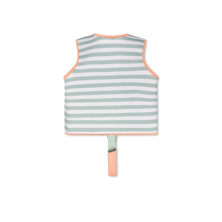Swim Vest - Green/White - Resort Stripe - 3/6 Years