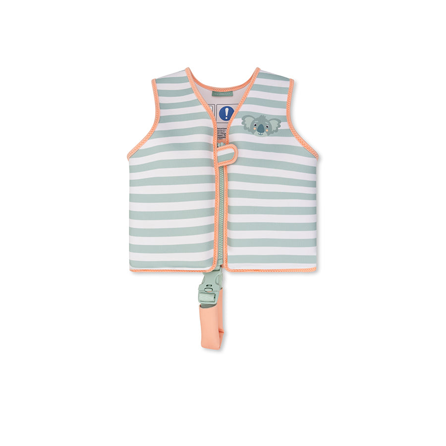 Swim Vest - Green/White - Resort Stripe - 3/6 Years