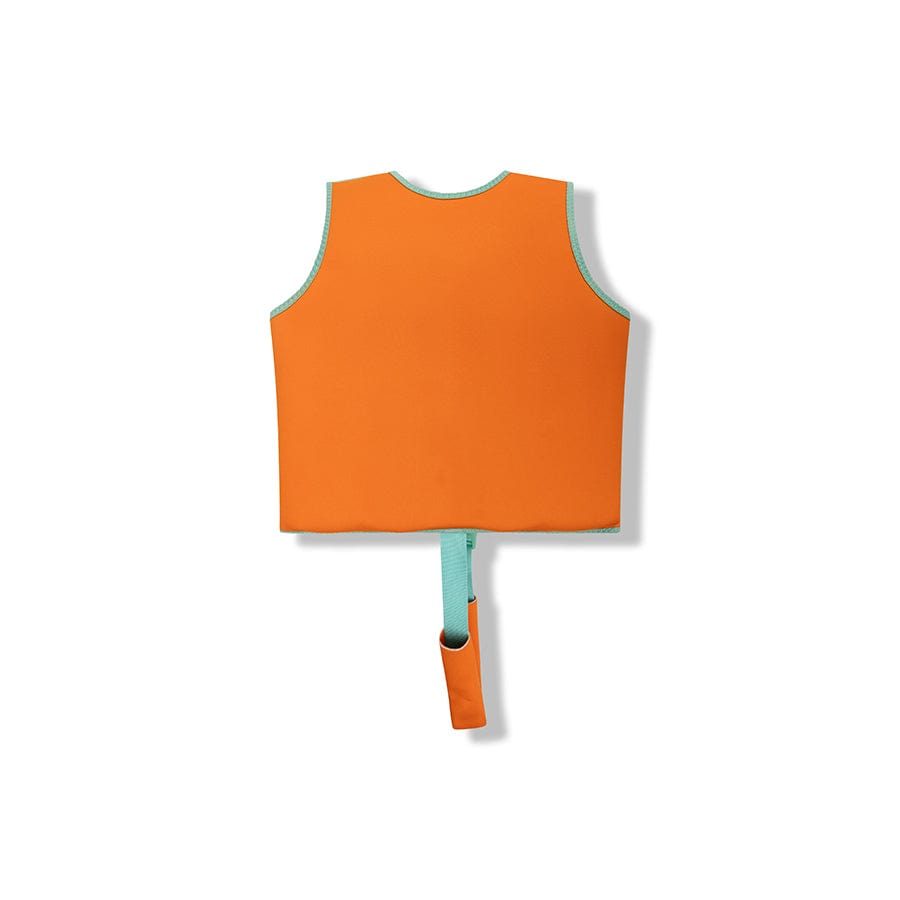 Swim Vest - Orange/Green - Vivid Clash - 3/6 Years