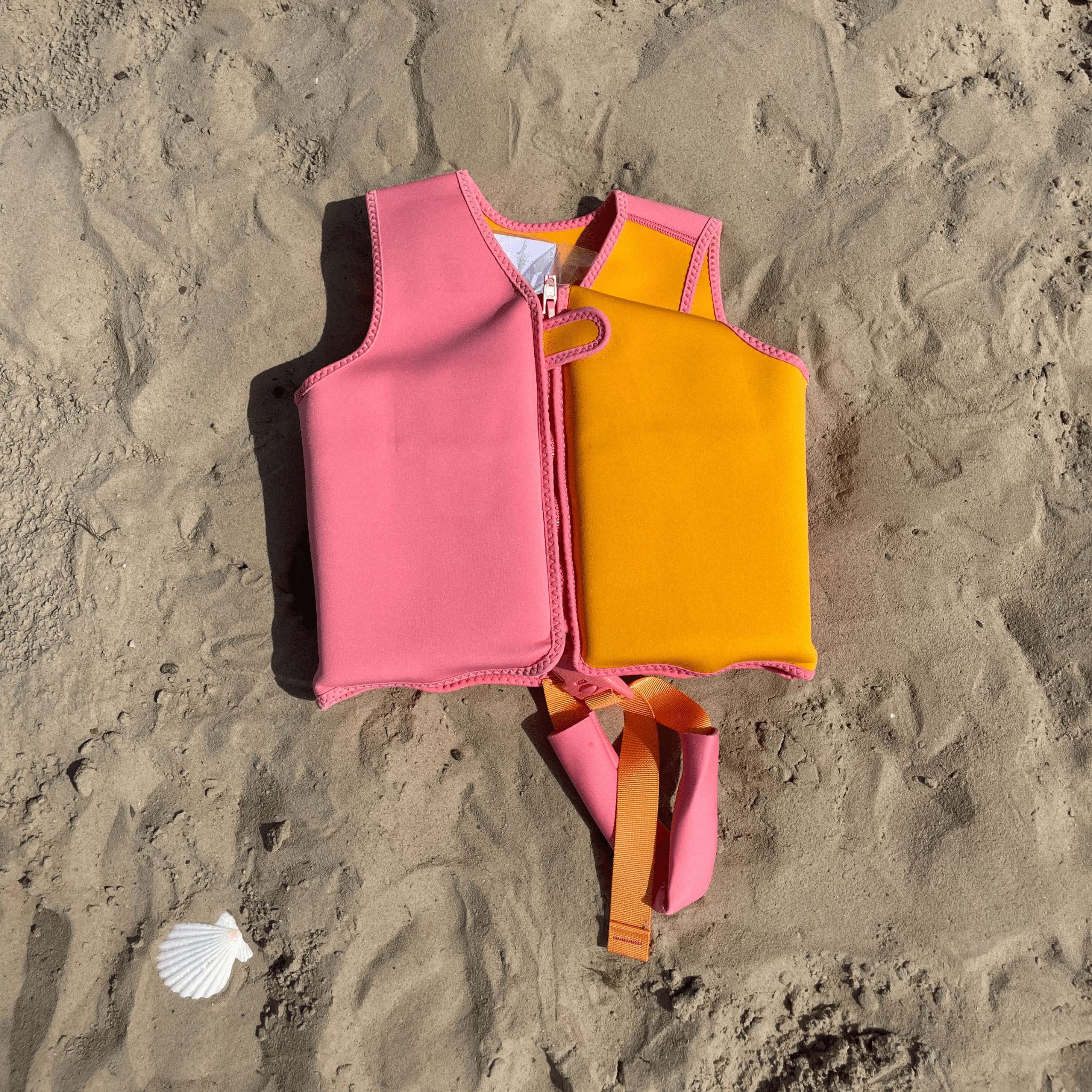 Swim Vest - Orange/Pink - Vivid Clash - 3/6 Years
