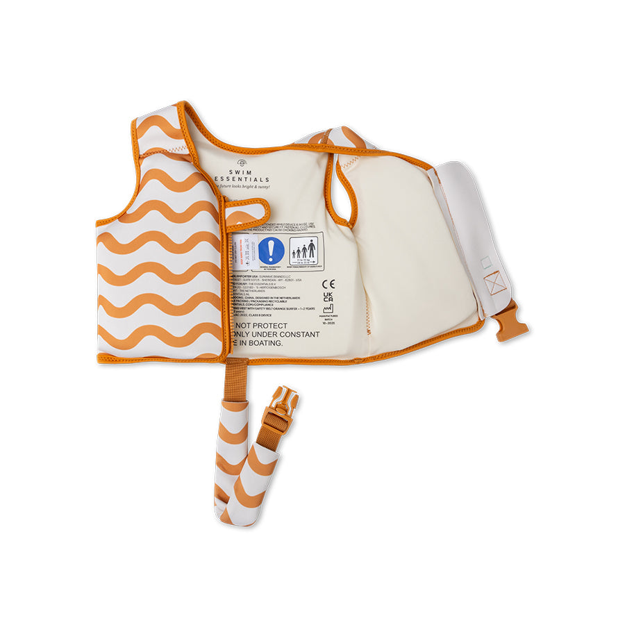 Swim Vest - Orange - Surfer