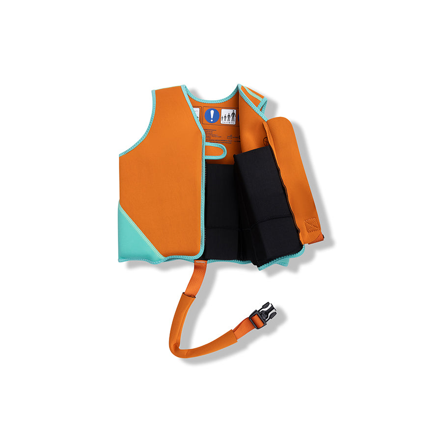 Swim Vest - Orange - Vivid Clash - 3/6 Years