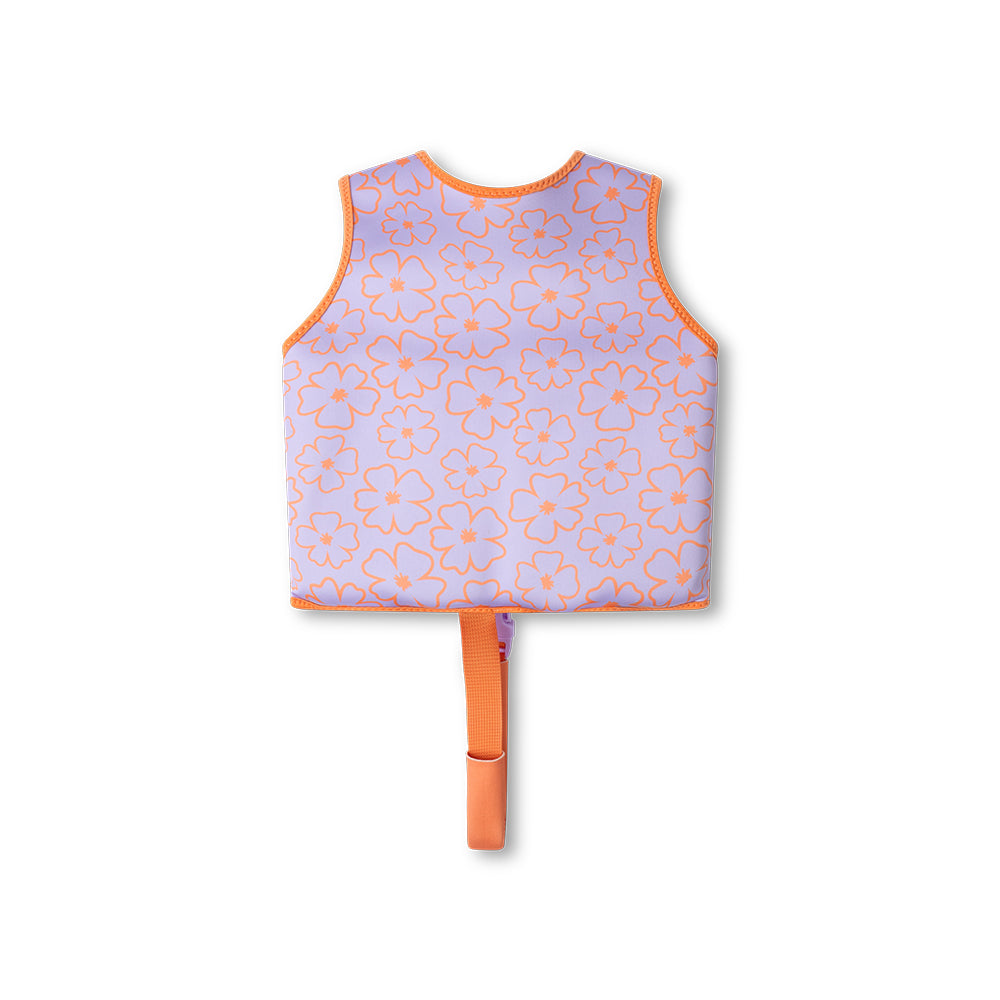 Gilet de natation - Orange/Violet - Flower - 3–6 Ans