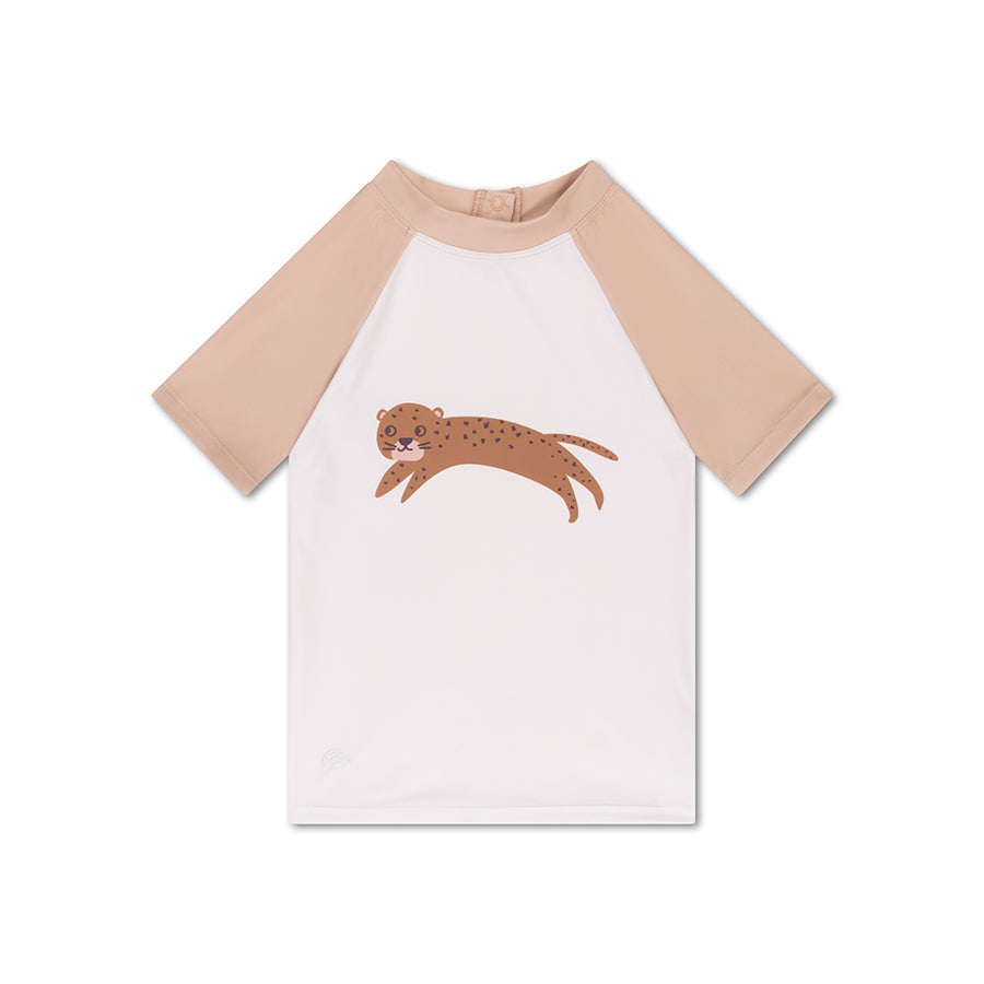 T-shirt de bain - Manches courtes - Marron - Roamer