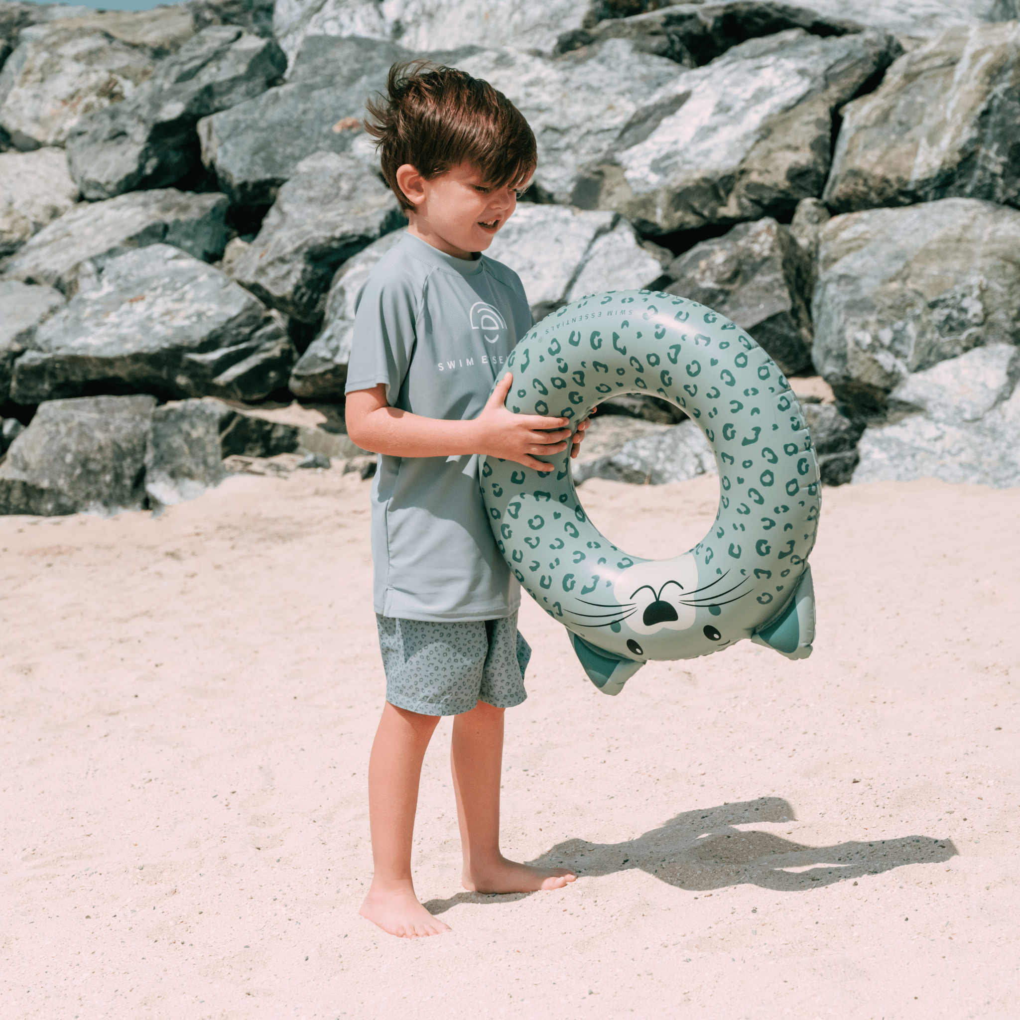 Swimming T-Shirt - Short Sleeve - Green - Pure Tones