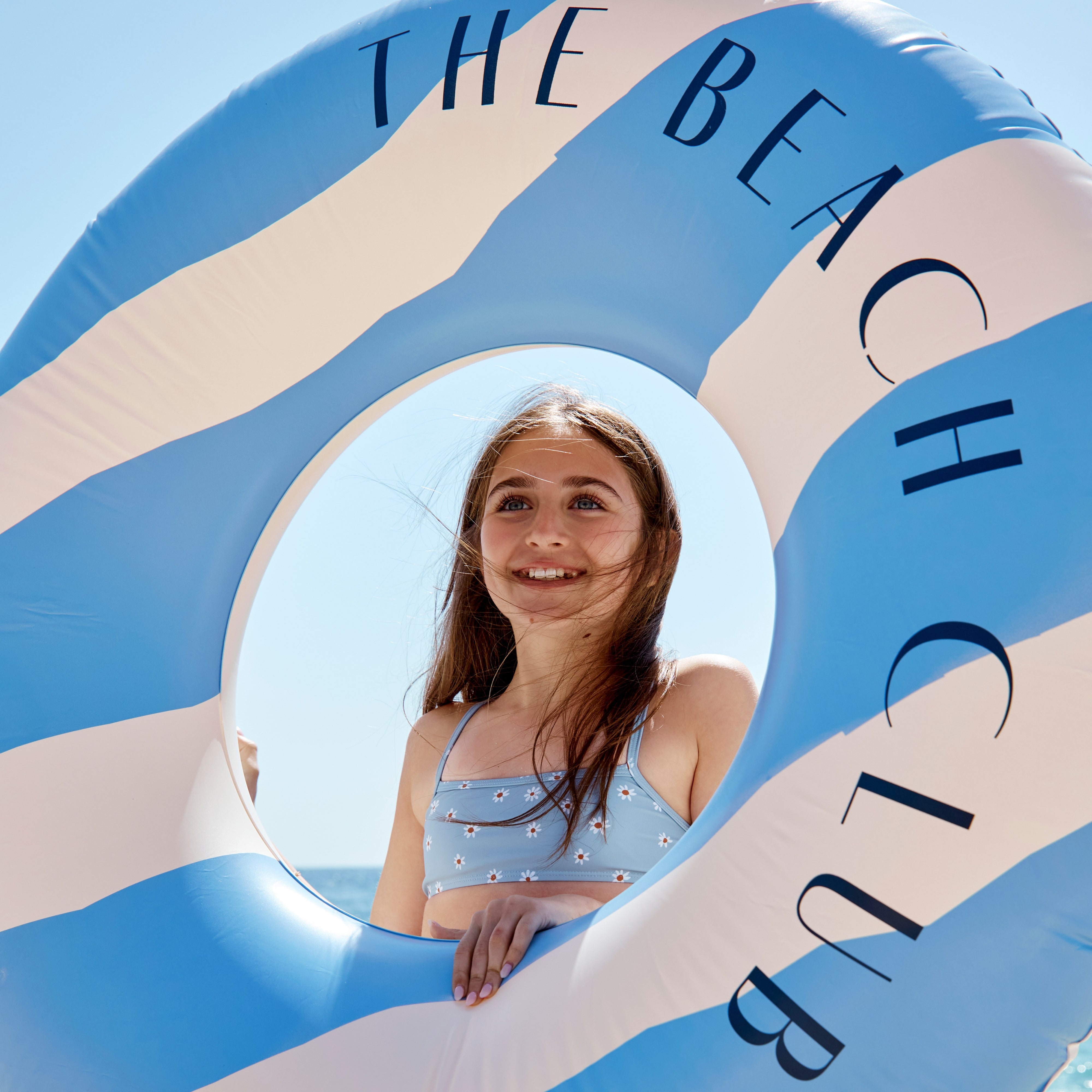 Schwimmring - Blau/Weiß - The Beach Club - Ø 120 cm
