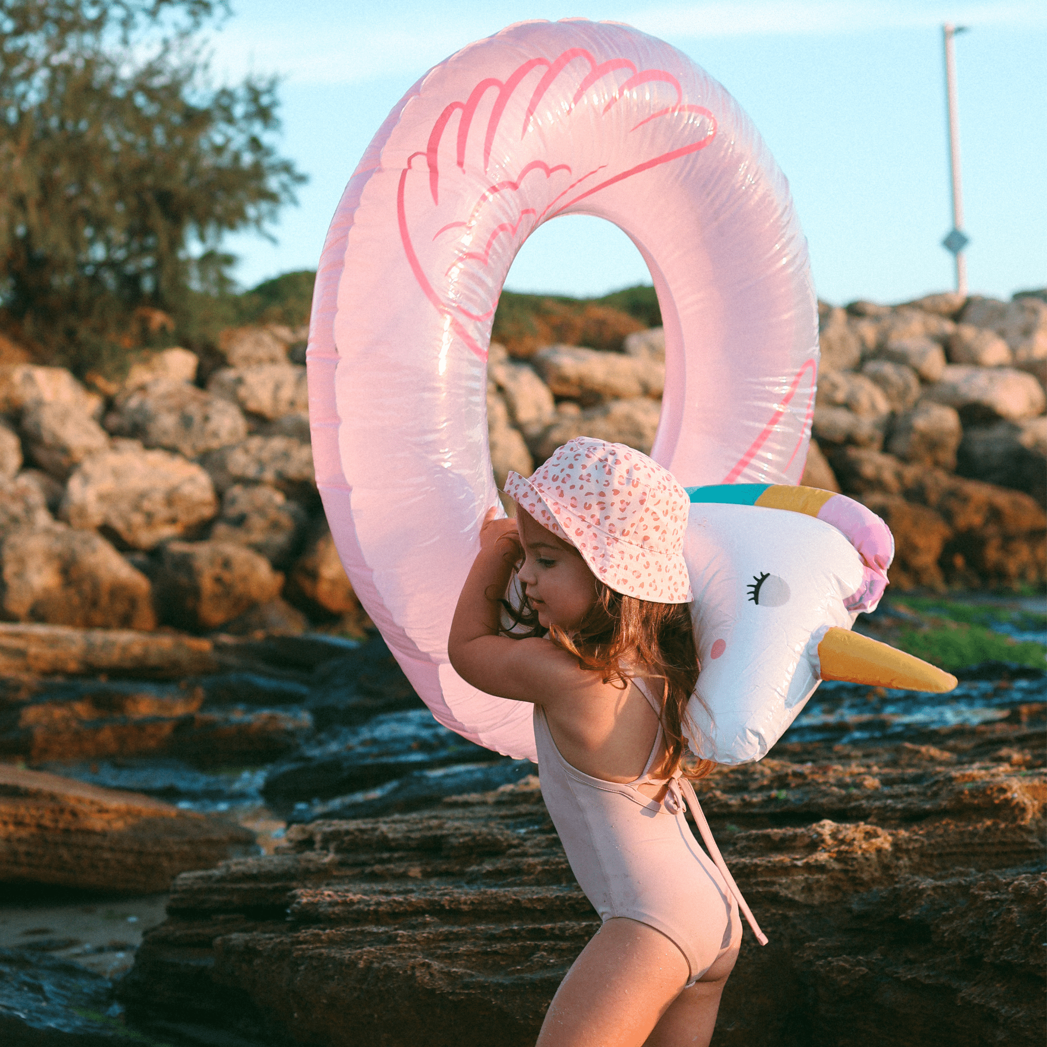 Schwimmring Unicorn - Rosa/Weiß - DreamsKappee - Ø 95 cm