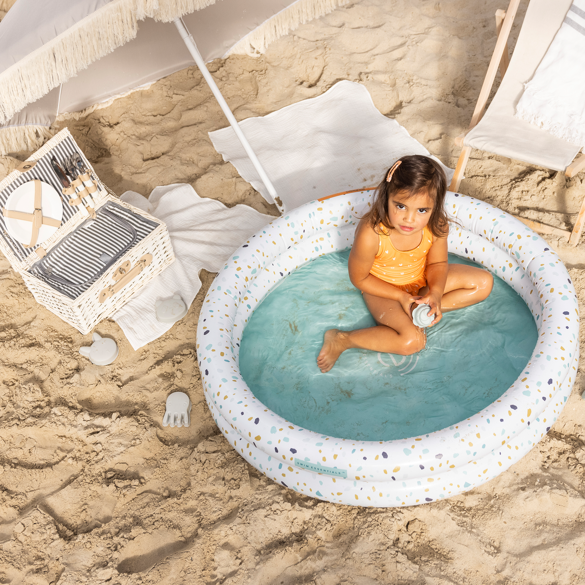 Kids Pool - White - Terrazzo Dream - Ø 100 cm
