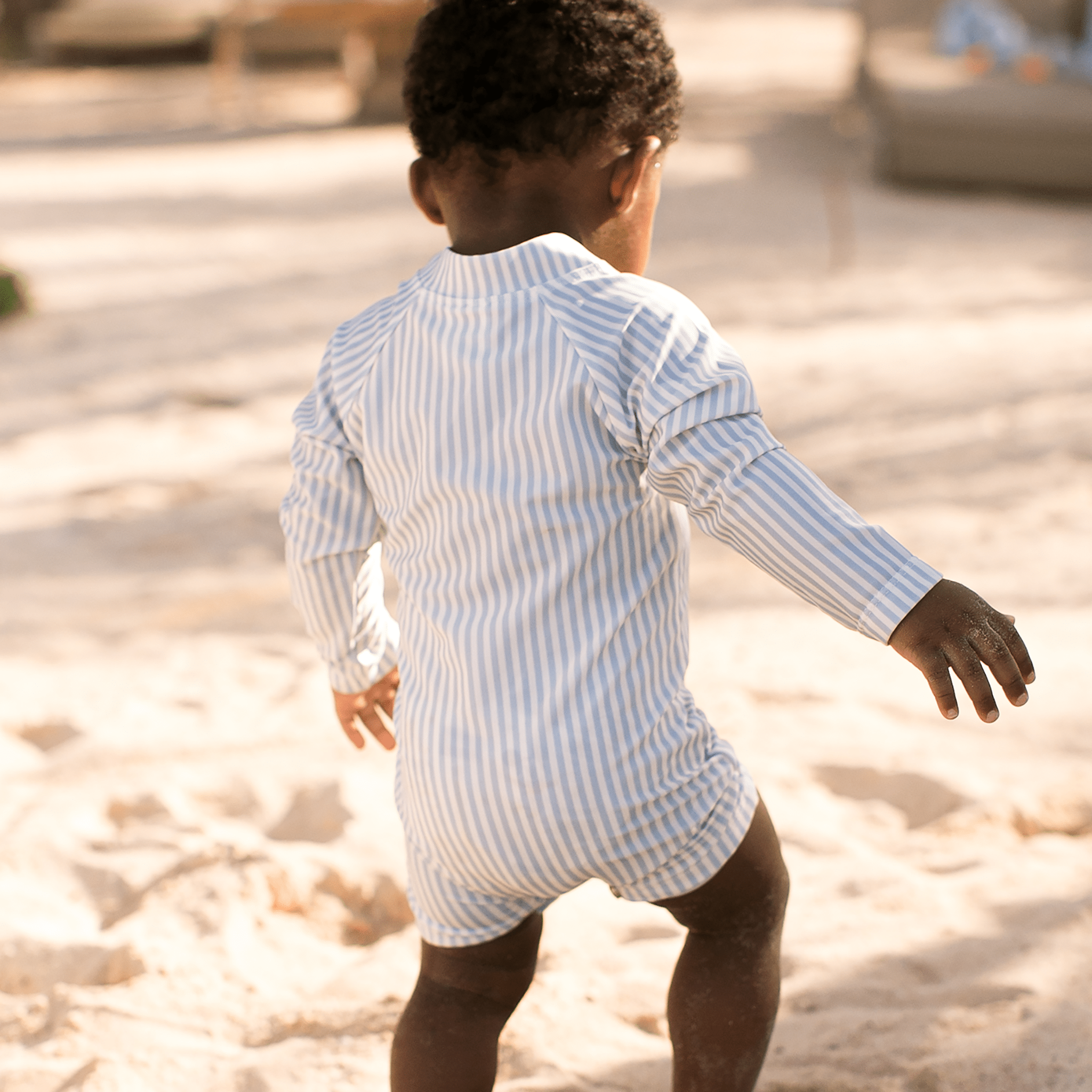 Maillot de bain UV Garçons - Bleu/Blanc - Rayures Bleues