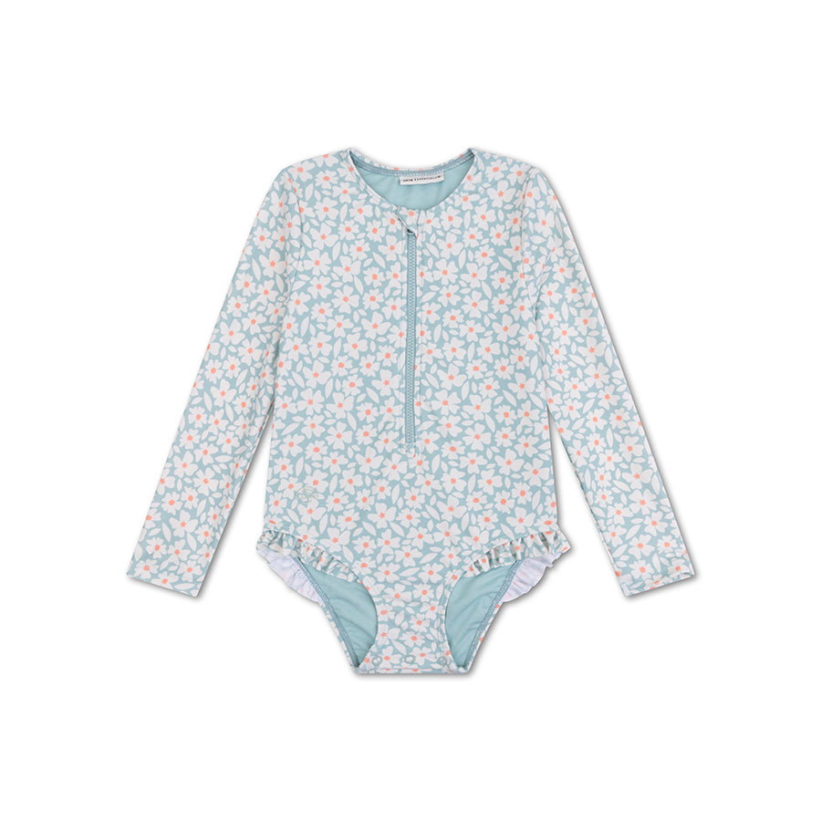 Bañador UV Niñas con Mangas - Verde - Florish