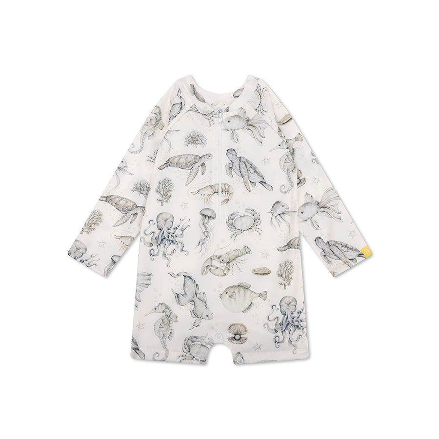 Maillot de bain UV Garçons - Vert/Blanc - Sea Life