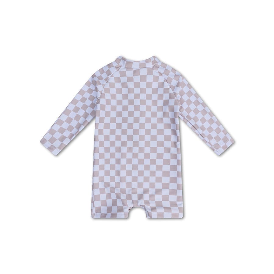 UV Badeanzug Jungenn - Beige/Weiß - Checkmate