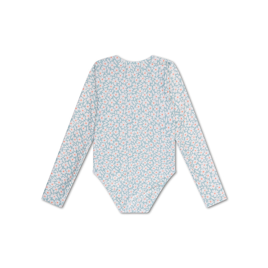 Bañador UV Niñas con Mangas - Verde - Florish