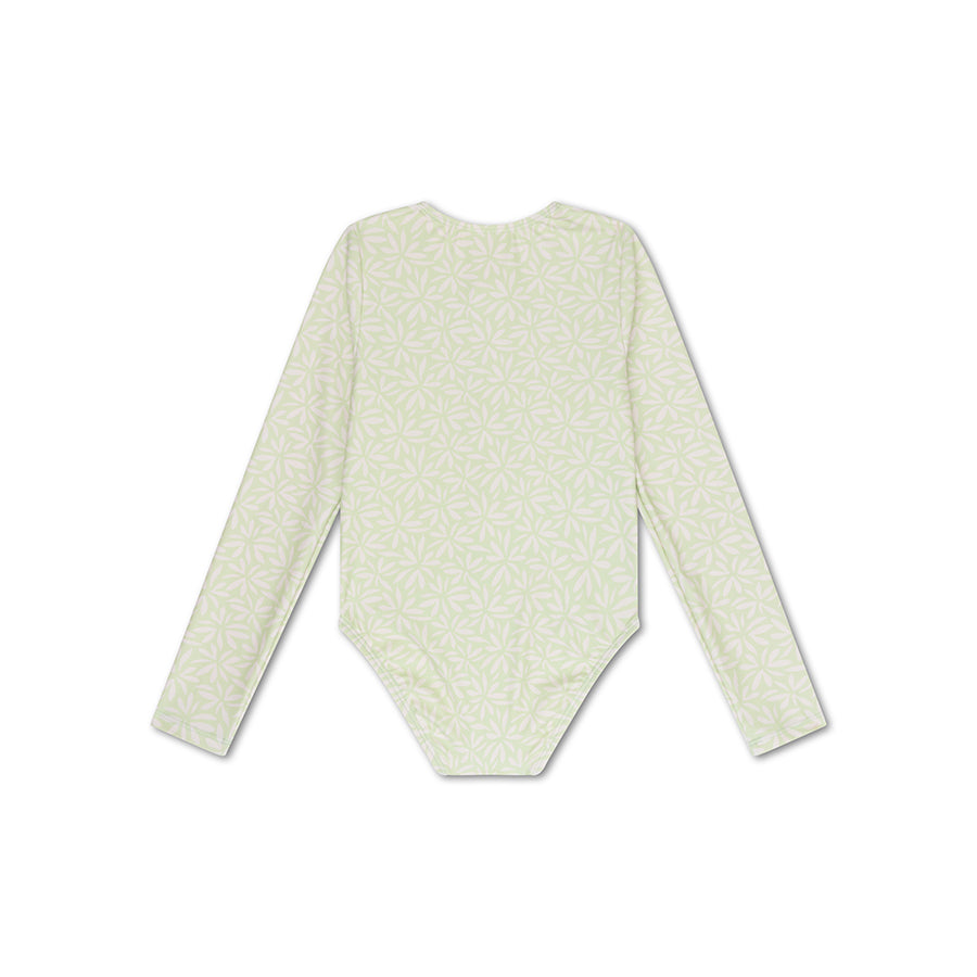 Bañador UV Niñas con mangas - Verde - Matcha