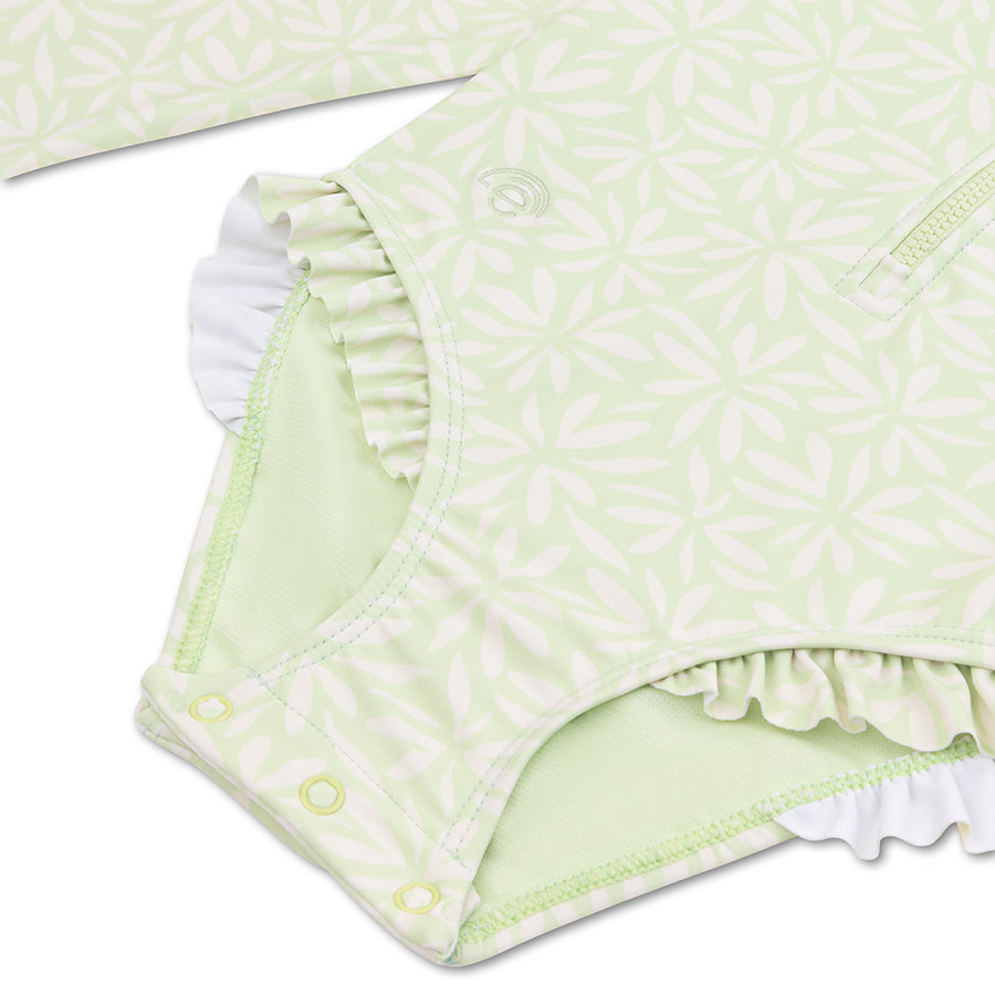 Maillot de bain UV Filles Avec Manches - Vert - Matcha