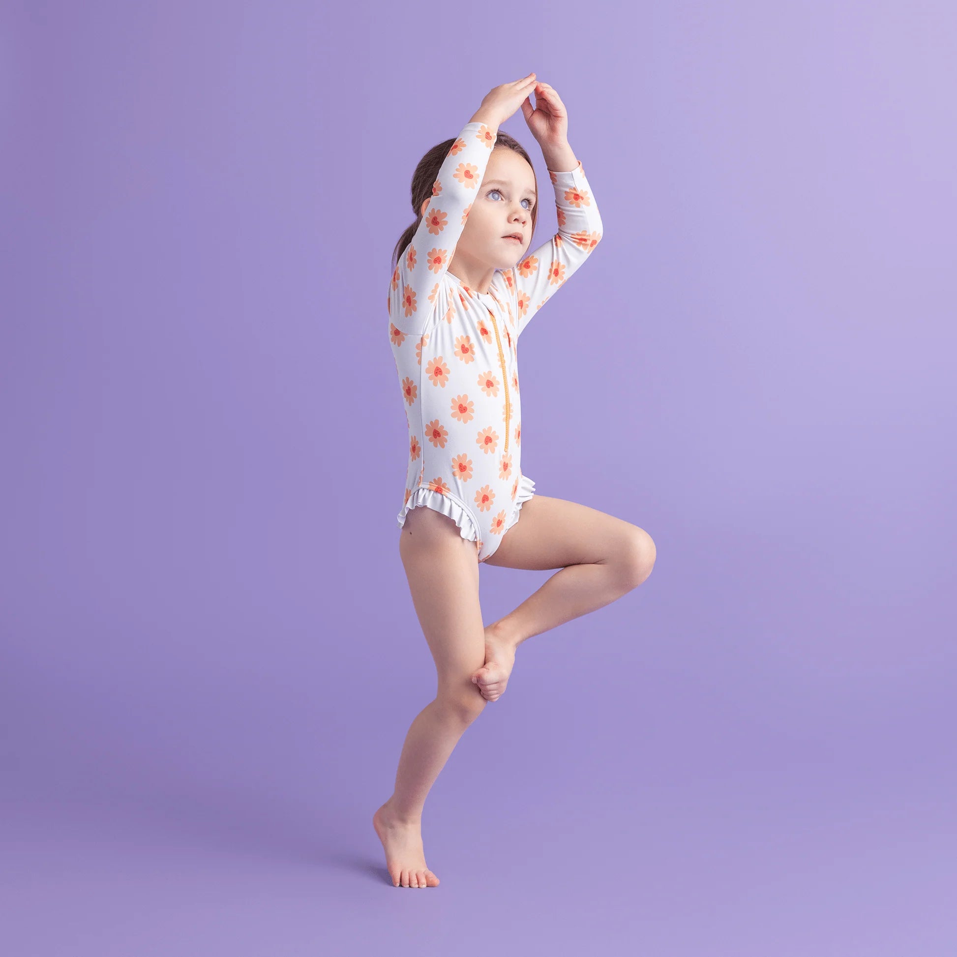 Bañador UV Niñas con Mangas - Multicolor - Floral Love
