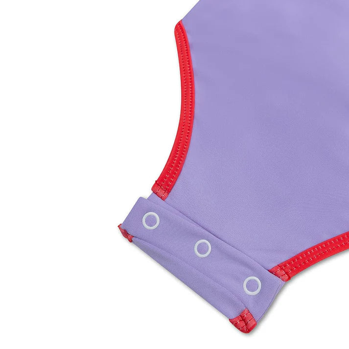 Maillot de bain UV Filles Avec Manches - Violet - Pure Tones