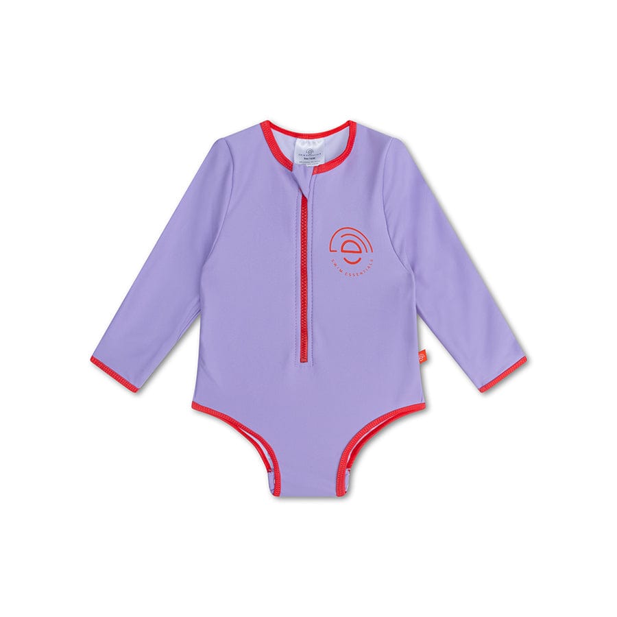 Maillot de bain UV Filles Avec Manches - Violet - Pure Tones