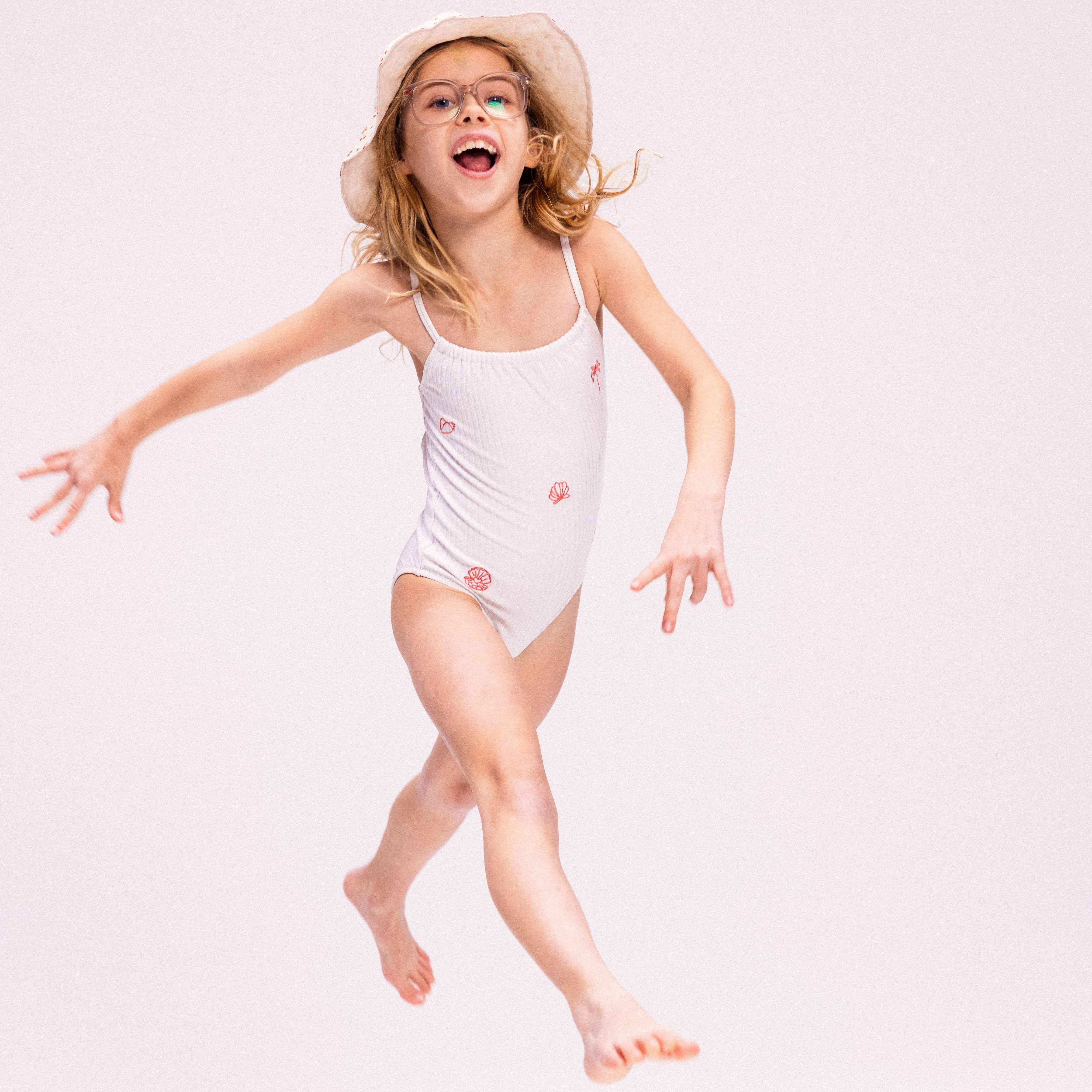 Maillot de bain Filles - Blanc - White Pearl