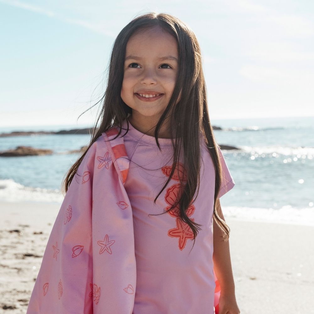 T-shirt de bain à manches courtes - Rose - Coastal Charm