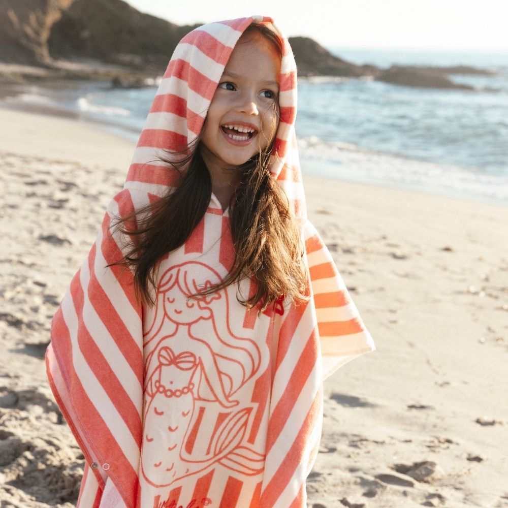 Strandponcho - Rosa - Mermazing - 65 x 65 cm