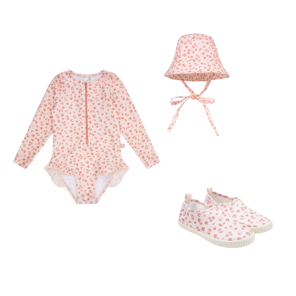 Lot de maillots de bain - Vieux rose - Leopard
