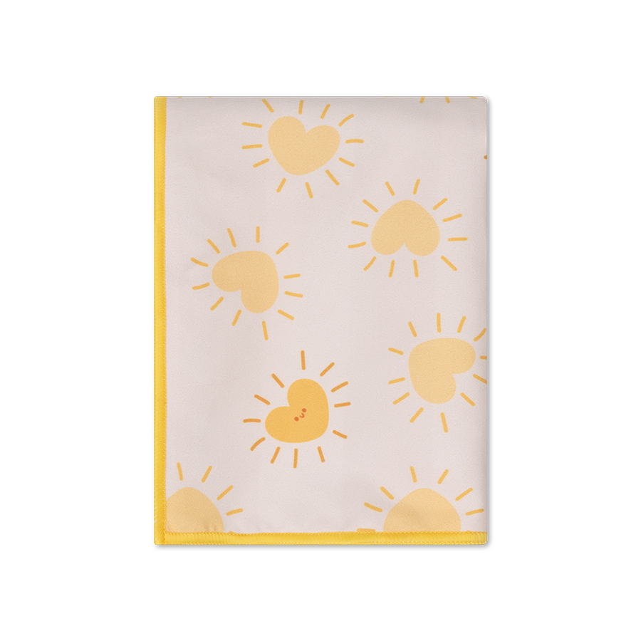 Toalla De Playa Microfibra - Amarillo - Flower Market - 135 X 65 cm