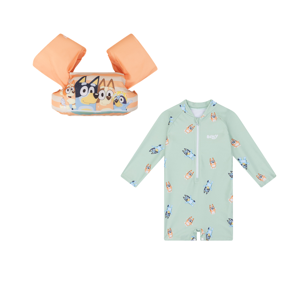 Lot de maillots de bain Orange/Vert Bluey