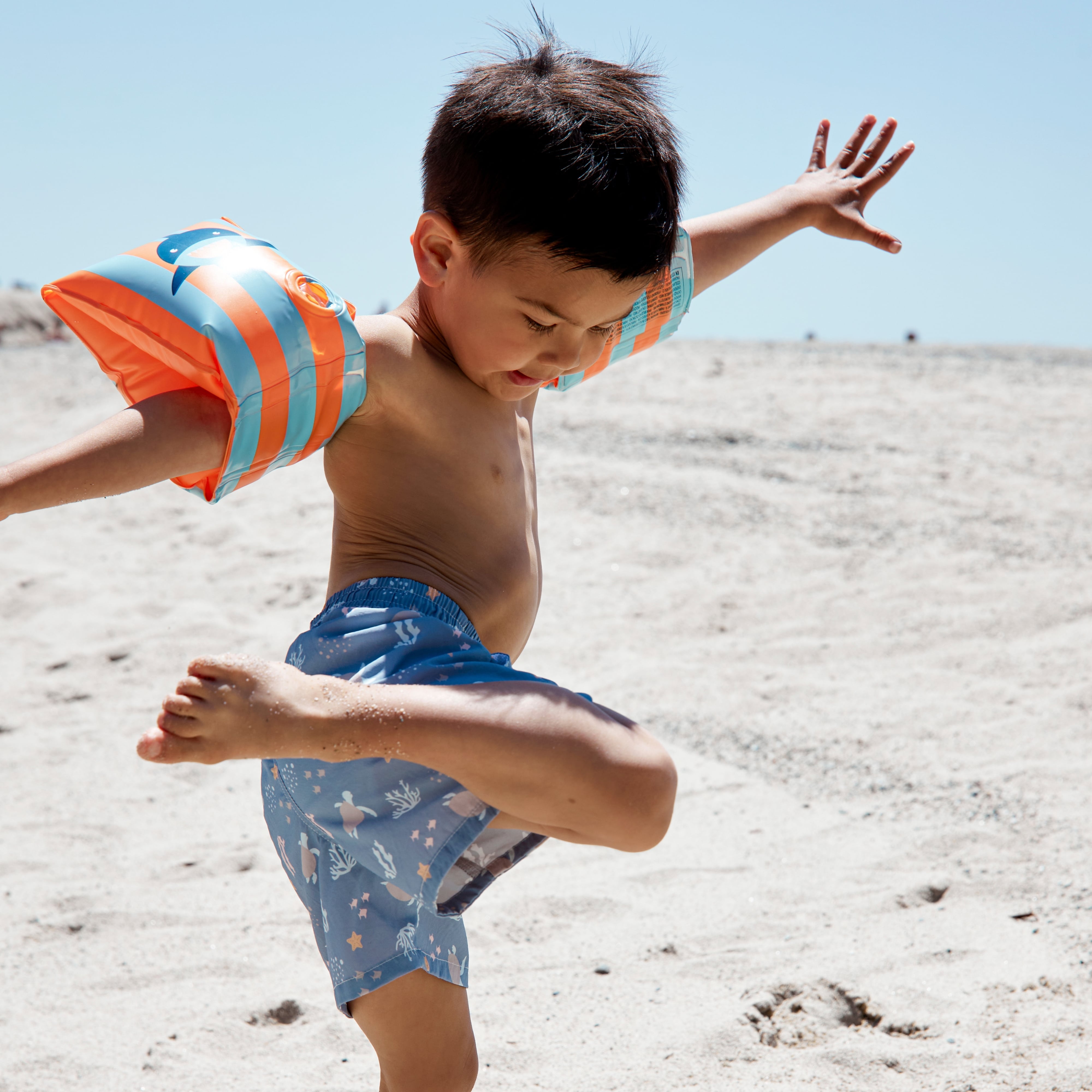 Manguitos Hinchables - Naranja/Azul - Tropic Shark - 2/6 Años