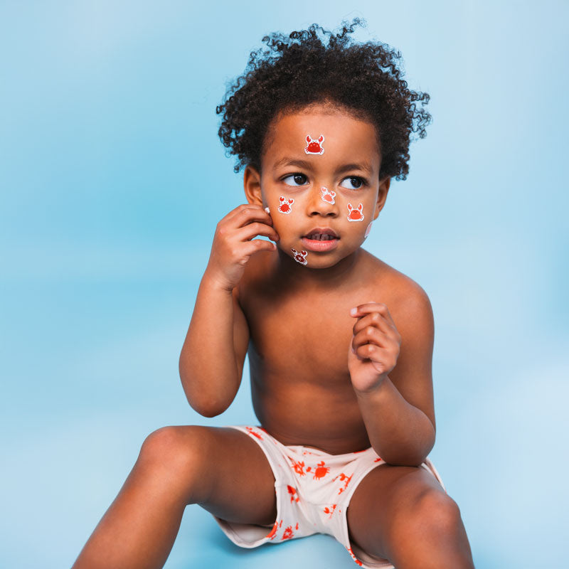 Bundle bademode kinder - Rot/Beige - Crabby