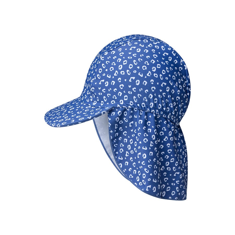 Gorro con protección  UV en cuello - Azul - Leopard