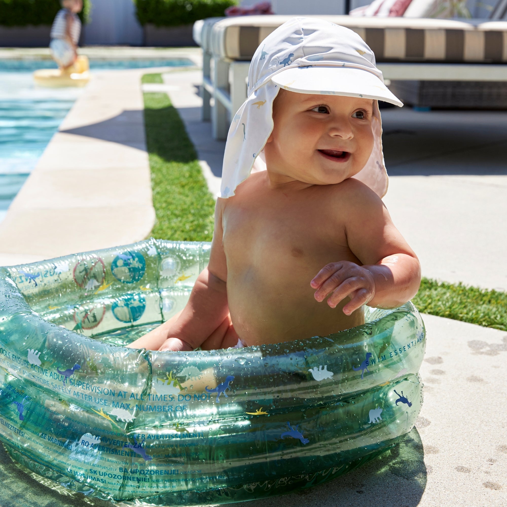 Baby Pool - Blue/Green - Dino - Ø 60 cm