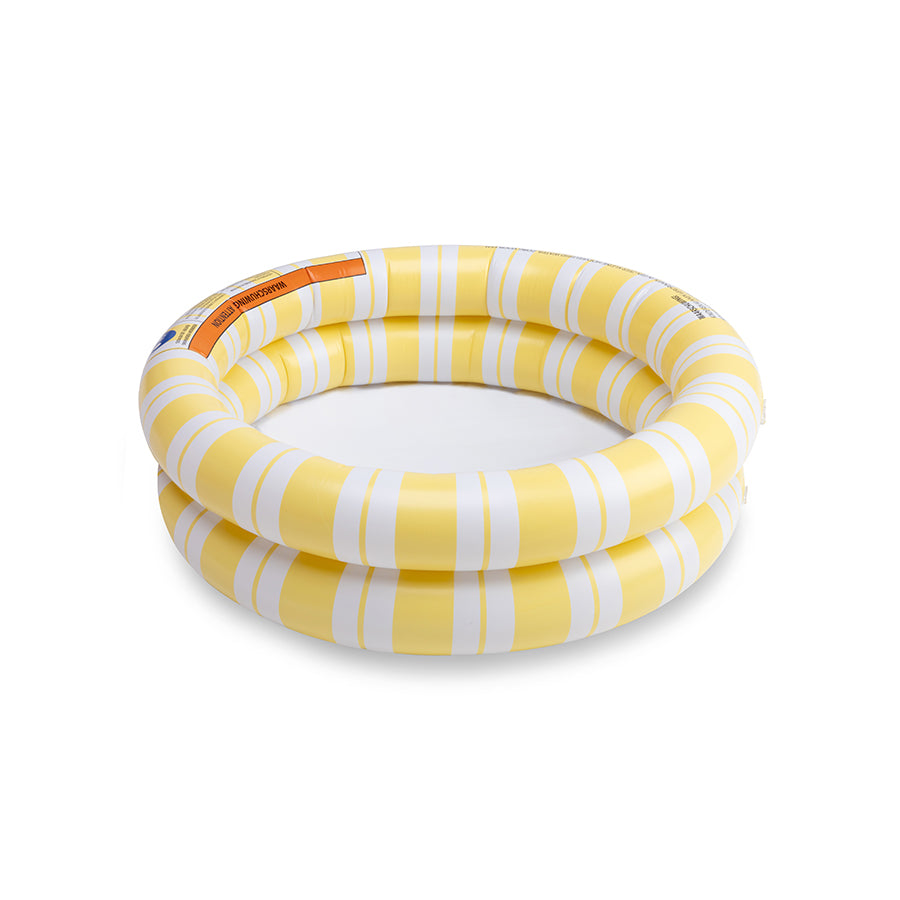 Piscina para Bebé - Amarillo/Blanco - Con Rayas Bliss - Ø 60 cm