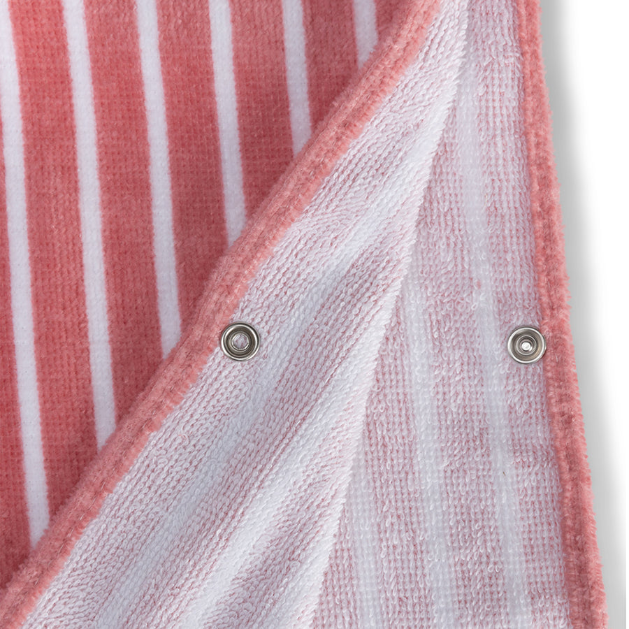 Poncho de playa - Rojo/Blanco - Daisy Flower - 65 x 65 cm