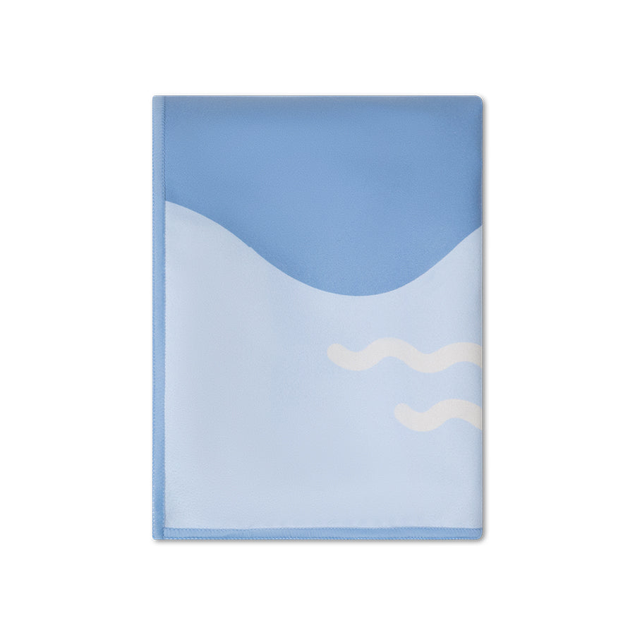 Beach Towel Microfiber - Blue - Seas The Day - 135 x 65 cm