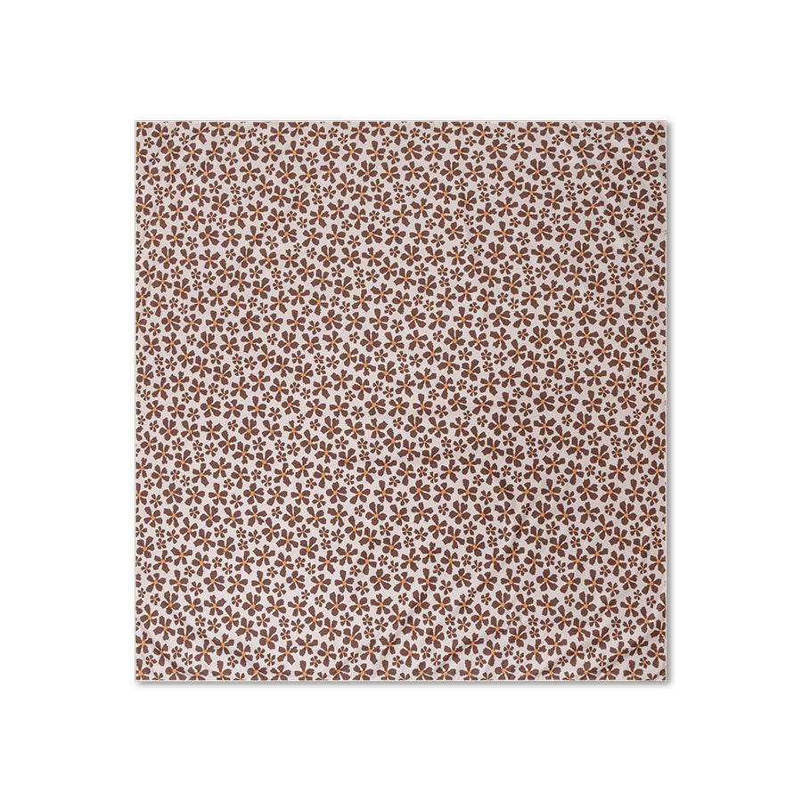 Beach Towel Microfiber - Brown - Wild Flower - 180 x 180 cm
