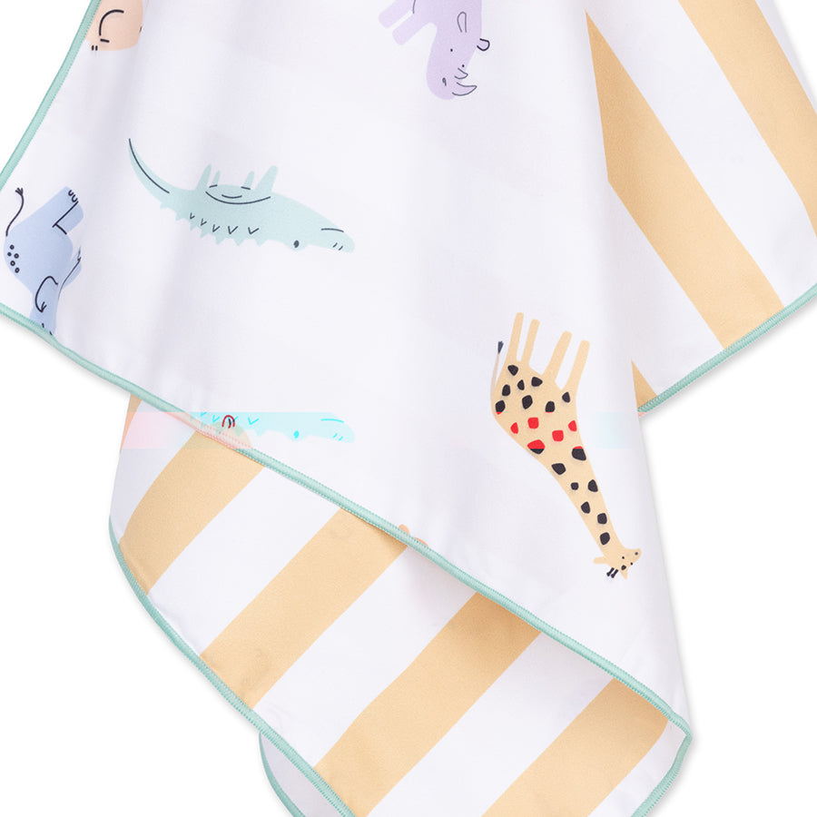 Toalla de playa Microfibra - Multicolor - Wild Life - 135 x 65 cm