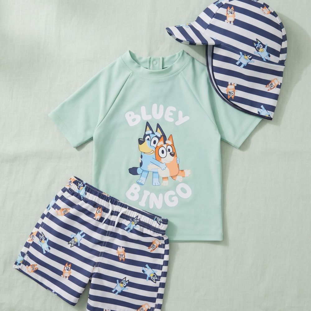 Bundle Swimwear - Blue/White/Green - Bluey