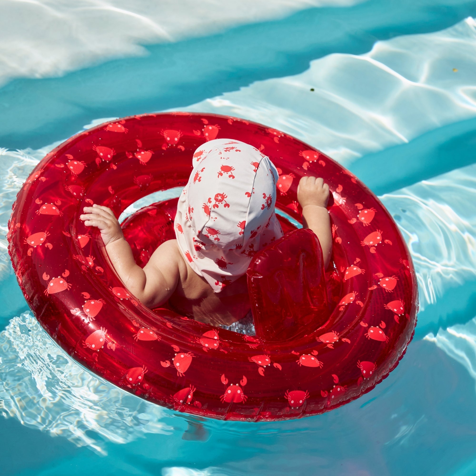 Sun Cap - Beige/Red - Crabby