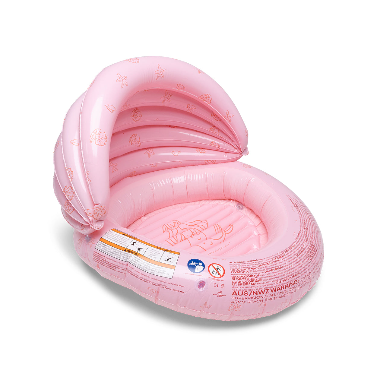 Kids Pool - Pink - Shell Tastic - Ø 100 cm With Canopy