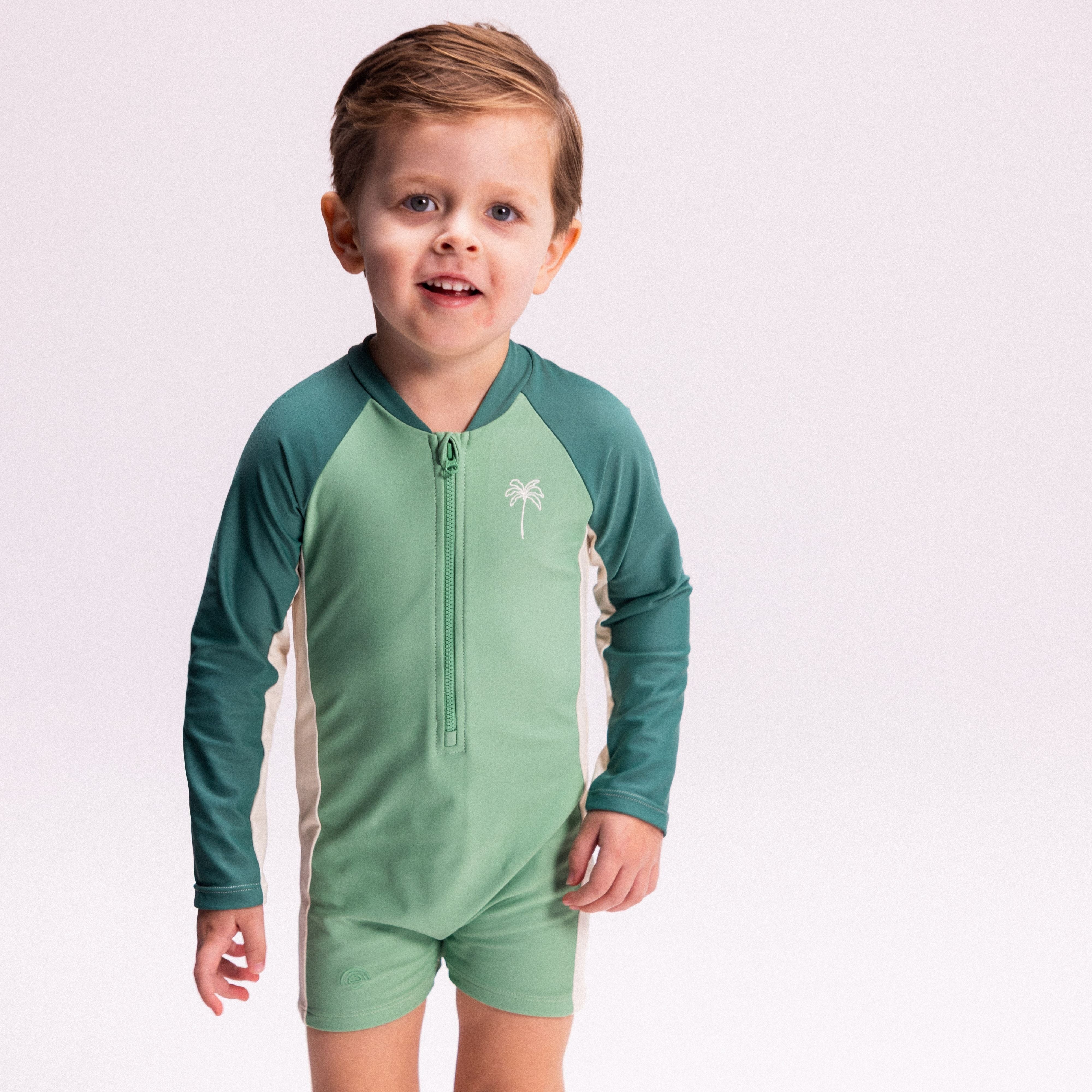 UV Swimsuit Boys - Green - Feeling Beachy