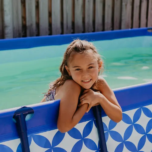 Piscinas de montaje - Azul oscuro/Blanco - Elegance - 260 x 160 x 65 cm