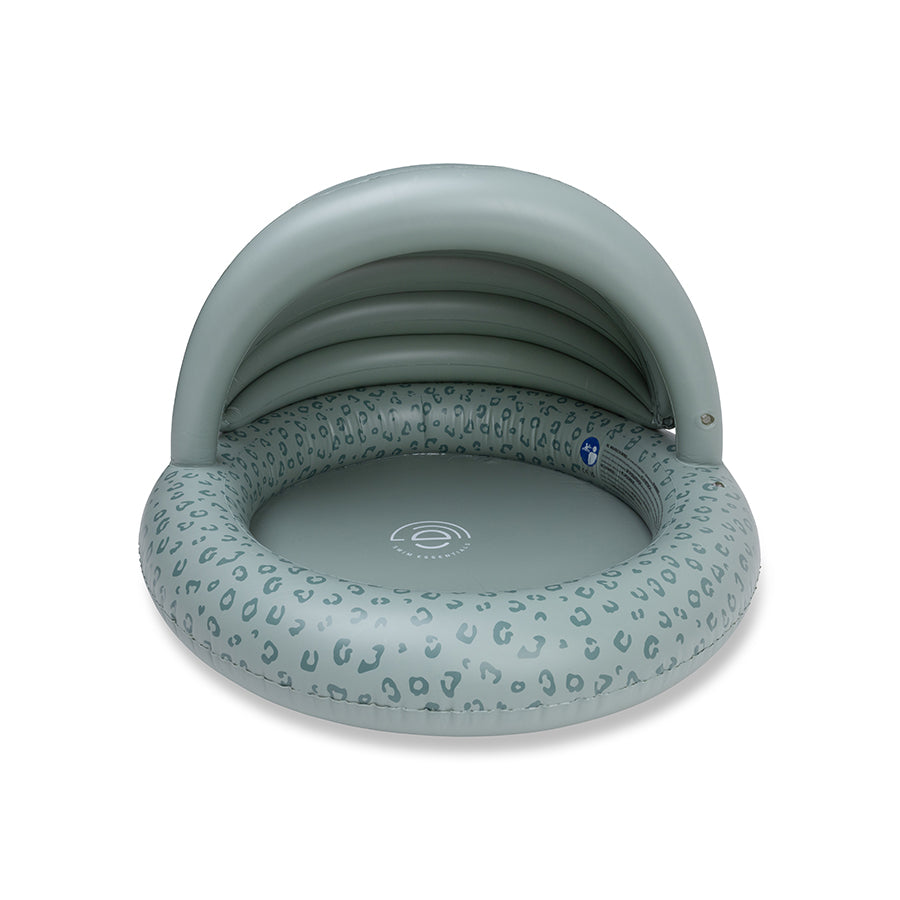 Piscina para niños - Verde - Leopard - Ø 100 cm con toldo