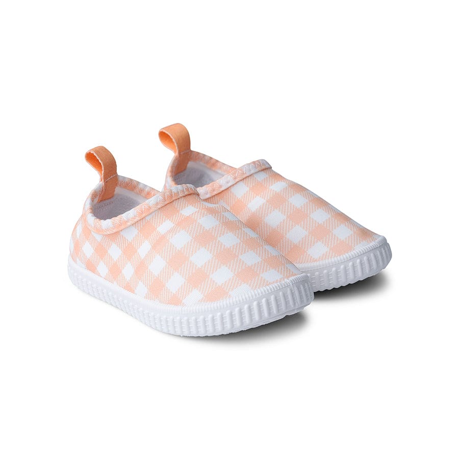 Kids Water Shoes - Orange/White - Sunset Grid