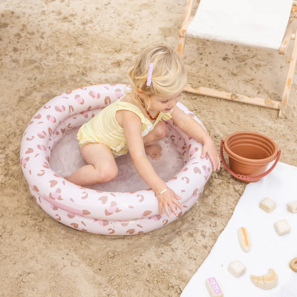 Pack de piscina + bomba de aire - rosa viejo - Leopard