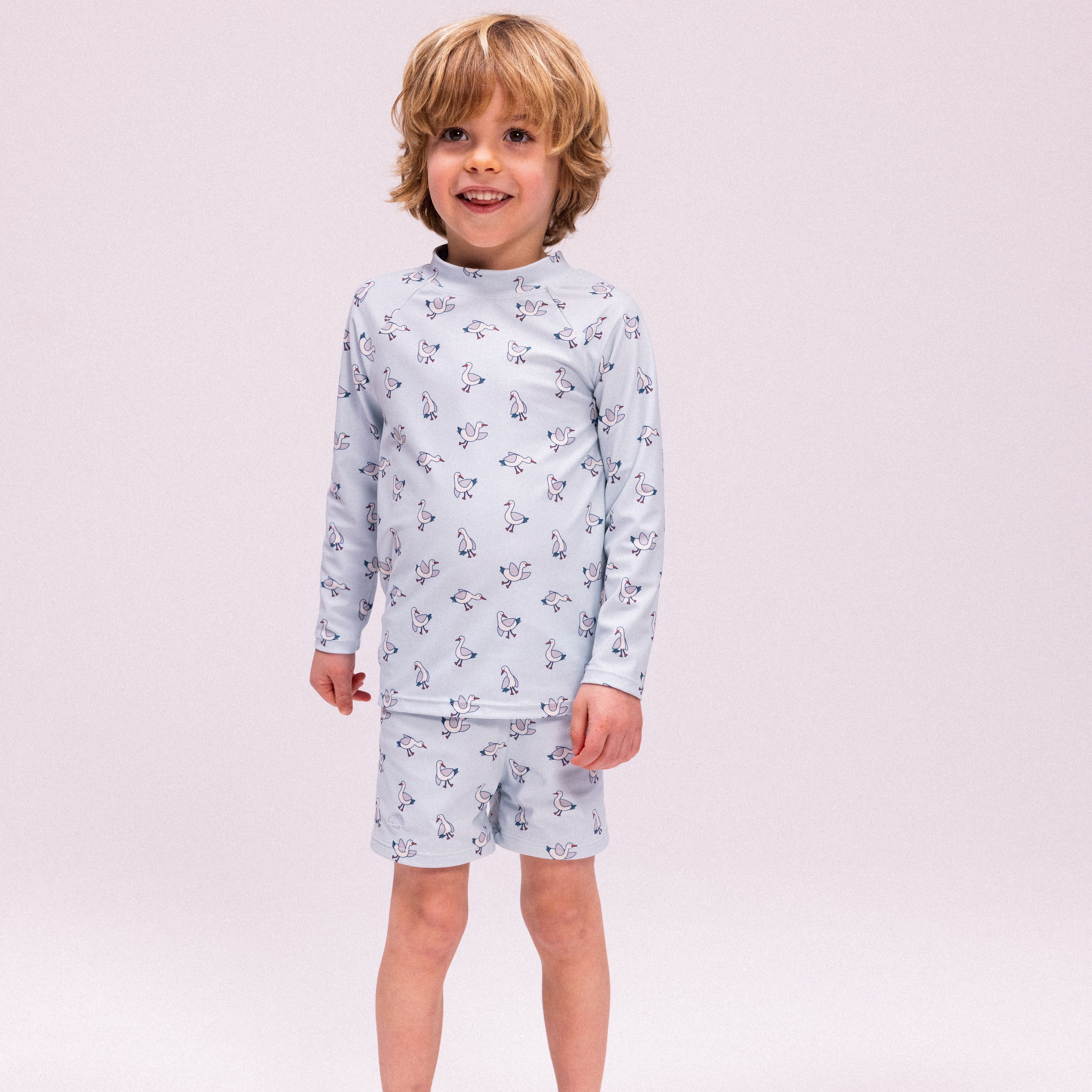 Camiseta De Natación UV Mangas Largas - Azul - Little Seagull