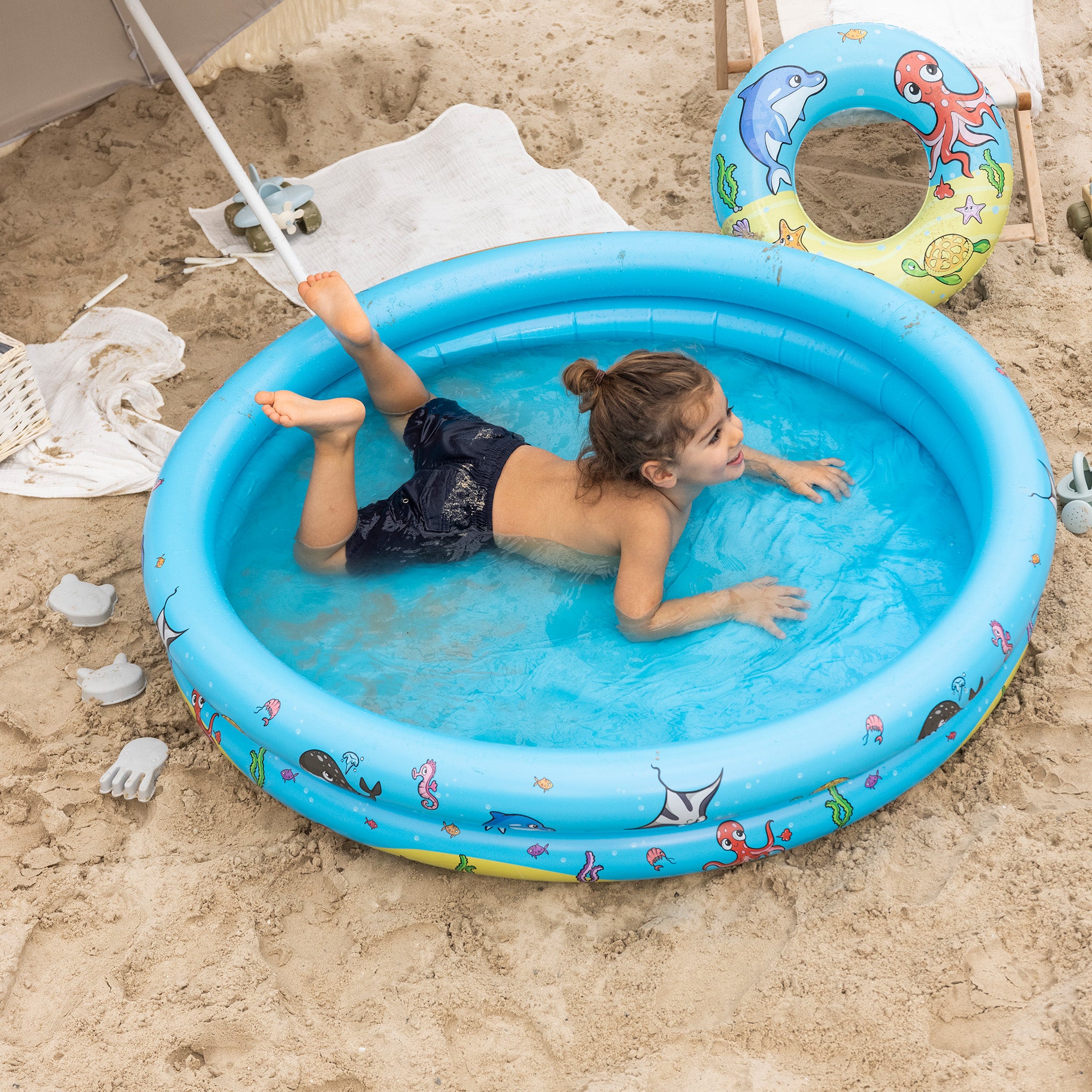 Play Pool Set - Multicolor - Mini Marine - Ø 120 cm